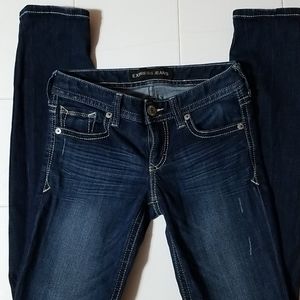 Dark wash Express Skinny Jeans